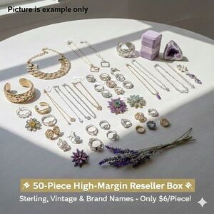 50-Piece High-Margin Reseller Box Sterling Vintage & Brand Names